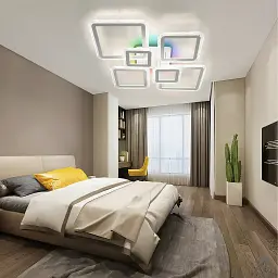 Смарт люстра керована світлодіодна OVAL ICE RGB 7S 120 Вт SMART 960x750x110 мм Біла ESLLSE - мініатюра 5