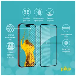 Скло захисне Piko Full Glue Apple iPhone 15 Pro (1283126575464) - мініатюра 4