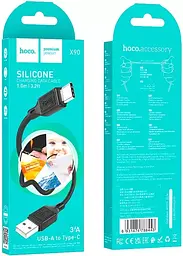 Кабель HOCO X90 Cool silicone charging data cable for Type-C 3A 1m Чорний - мініатюра 2