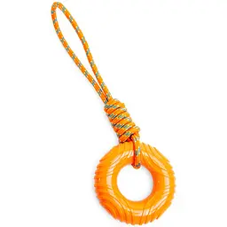 Іграшка для собак Derby Dog Tug Toy у вигляді пончика та мотузки Orange