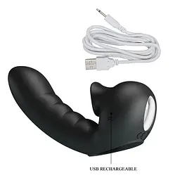 Вибронасадка на палец Lybaile Pretty Love Hobgoblin Finger Vibrator Black, 12.5х2.7 см (чёрный) - миниатюра 5