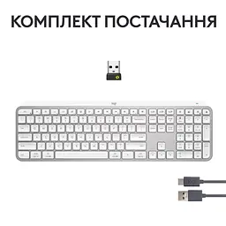 Клавіатура Logitech MX Keys S Wireless Pale Grey (920-011588) - мініатюра 15