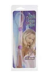 Кільце ерекційне 7" Silicon Cock Ring with 2 beads, Lavender - мініатюра 2