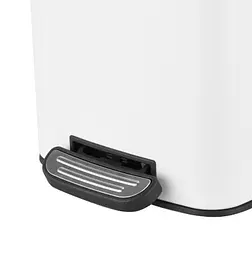 Відро для сміття Zerix Kubix-TC0106 White з плавним закриттям, квадратне, 6 л, біле (ZX6109) - мініатюра 4