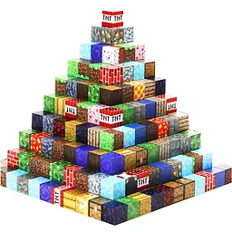 Магнітний конструктор Minecraft 100 блоків і 5 фігурок, випадковий вибір - мініатюра 3