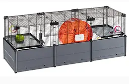 Модульна клітка для хом'яків та мишей Ferplast Multipla Hamster Lagre з аксесуарами чорна 107.5x37.5x42 см 57007417 - мініатюра 8