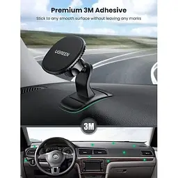 Автотримач UGREEN LP292 Magnetic Phone Holder for Car чорний - мініатюра 7