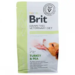 Сухий корм Brit GF VetDiets Dog Diabetes 2 кг для собак при цукровому діабеті (індичка, горох) - мініатюра 3