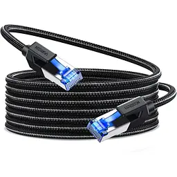 Патч-корд 1.5м, S/FTP cat 7 RJ-45 COPPER black Ugreen (U_80430) - мініатюра 2