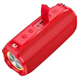 Портативна колонка HOCO HC23 IPX4, BT 5.0, 2x5W, RGB підсвічування, Red, Box - мініатюра 3