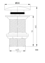 Донний клапан Imprese Grafiky ZMK041807510, Графит - мініатюра 2