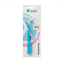 Міжзубний йоржик Miradent Pic Brush Intro Kit Тримач + 1 йоржик (блакитний)