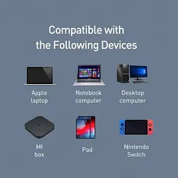 Мережевий адаптер USB Хаб Baseus Steel Cannon Series USB-A/Type-C Bidirectional Gigabit LAN Adapter CAHUB-AF0G Dark Grey - мініатюра 4