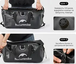 Водонепроникна дорожня сумка Naturehike CNK2450XB015 (90л) Чорний - мініатюра 4