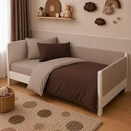 Дитяча постільна білизна MIRSON LITTLE KIDS фланель Cappuchino/Brown 110х160см (2200012799468) - мініатюра 3