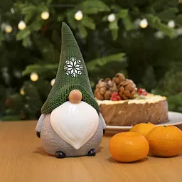 Декоративна статуетка MBM My Home Гном зелено-біла 25 см (DH-ST-32 GREEN/WHITE) - мініатюра 3