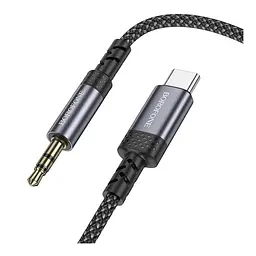 Аудіо кабель Borofone BL24 Type-C – AUX 3.5мм 1 м Metal Grey (36881_3609467) - мініатюра 5