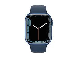 Смарт-часы Apple Watch Series 7 GPS 45mm Blue Aluminum Case With Blue Sport Band (MKN83) - миниатюра 2