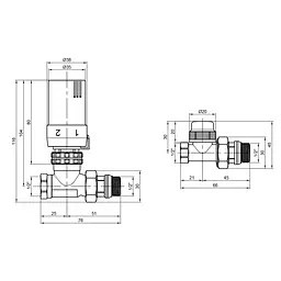 Комплект термостатичний SD Plus 1/2" для радіатора прямий SD353W15 - мініатюра 2
