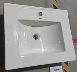 Умивальник меблевий Mixxus Premium Cubic-1501 610x460x170 мм з отвором під змішувач і переливом MP6495, Білий - мініатюра 6