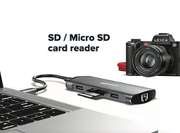 USB-Хаб Canyon 8-in-1 USB-C (CNS-TDS15) - мініатюра 4