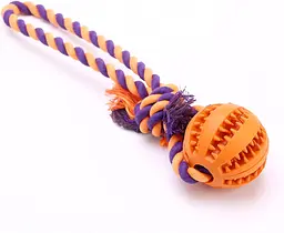 Іграшка для собак Derby Rubber Dog Chew Toy with Rope - мініатюра 2