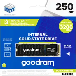 Накопичувач SSD M.2 2280 250GB PX600 Goodram (SSDPR-PX600-250-80) - мініатюра 4