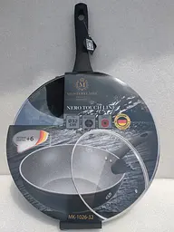Сковорода Meisterklasse MK-1026-32 Вок black marble 32см - мініатюра 5