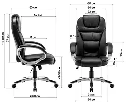 Офісне крісло GT Racer X-2852 Classic Fabric, сіре (X-2852 Classic Fabric Gray) - мініатюра 3