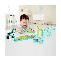 Пазл Hape дерев'яний алфавіт Парад звірів 26 елементів (E1627) - мініатюра 7