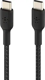Кабель Belkin USB-C > USB-C заряджання/синхронізації 1м, 60Вт, Type-C, плетений, чорний teh0013650 - мініатюра 6
