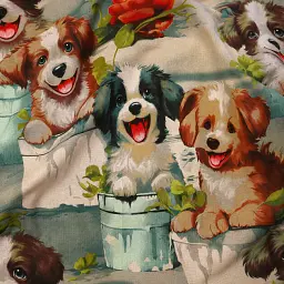 Комплект постільної білизни MirSon бязь BABY Puppy Garden 110 x 140 см (2200013681601) - мініатюра 5