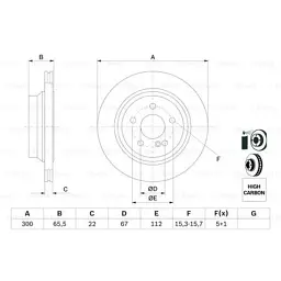 Гальмівний диск Bosch 0 986 479 042 - мініатюра 5