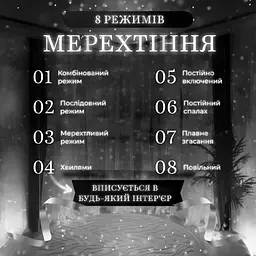 Гірлянда-штора GarlandoPro світлодіодна 240 LED розмір 2x2 м, білий (ZWM2240LEDW) - мініатюра 6