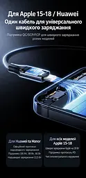 Кабель UGREEN L521 магнітний USB-A - USB-C 100 Вт 1 м темно-синій (55518) - мініатюра 15