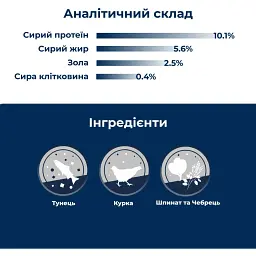 Вологий корм для дорослих котів Dr.Clauder’s Best Selection №5 курка та тунець зі шпинатом 200 г - мініатюра 3