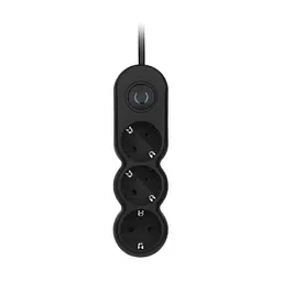 Подовжувач мережевий 3 розетки 5 метрів 2E Plus Power Extension 3 Type F 5m 10A Black - мініатюра 2