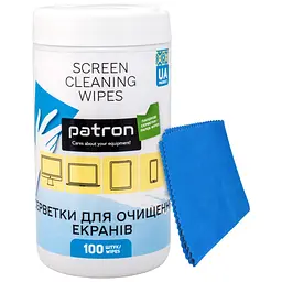 Серветки Patron for TFT/PDA/LCD 100pcs F3-059 + microfiber 20х20cm (CS-PN-BUNDL-5)