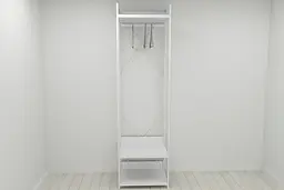 Шафа Гардероб Уні секція 1 серії Конект Ferrum-decor 220x60x50см Білий метал ДСП Білий 32 мм (FRD-104507) - мініатюра 2