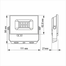 Прожектор Titanum LED TLF106 10W 6000K (TLF106) - мініатюра 3