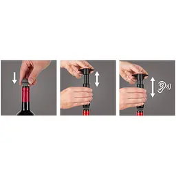 Набір пробок для зберігання вина Vacu Vin Wine Stoppers Grey 2 шт. (Q3622) - мініатюра 2