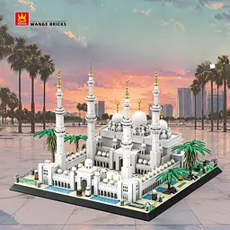 Конструктор Wange Архітектура  Блакитна мечеть The Blue Mosque 5251 Стамбул, Туреччина 3Д 3D, 1129 деталей - мініатюра 5