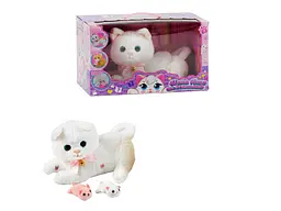 Інтерактивна іграшка Кішка з кошенятами, WToys (біла) - мініатюра 2
