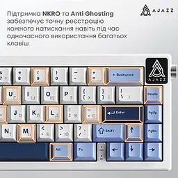 Механічна клавіатура Ajazz AK650 Sea Salt Switch White USB-C (AK650-SS-BWB) - мініатюра 7