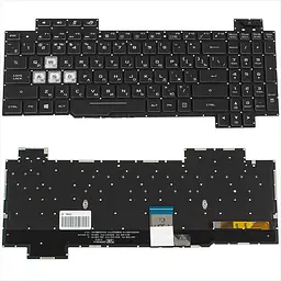 Клавіатура для ноутбука ASUS (GL504 series) rus, black, без фрейма, підсвічування клавішRGB (оригінал) - мініатюра 2