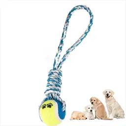 Інтерактивна іграшка для собак Derby Dog Rope Toy with Tennis - мініатюра 2