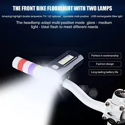 Велофара 3 в 1 PowerBank UltraFire Multifunctional Bicycle Light M48A - мініатюра 3