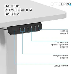 Геймерський стіл OfficePro ODE1260W (ODE1260W) - мініатюра 7