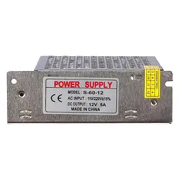 Блок живлення S-60-12 у перфорованому корпусі 12V/5A - мініатюра 2