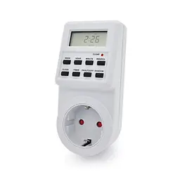 Розетка таймер TM01-G з програмою на включення і відключення, 230V, 16А